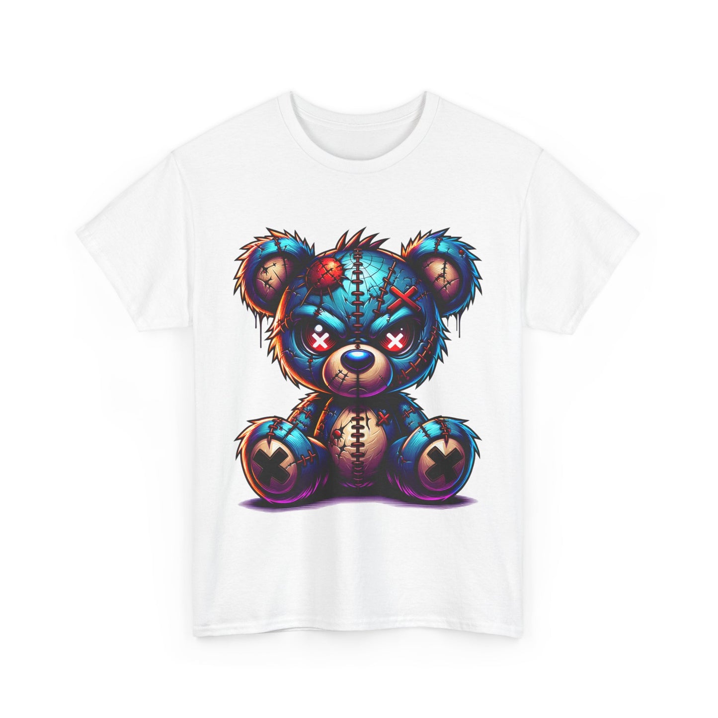 Vibrant Graphic Teddy Bear Unisex Heavy Cotton Tee