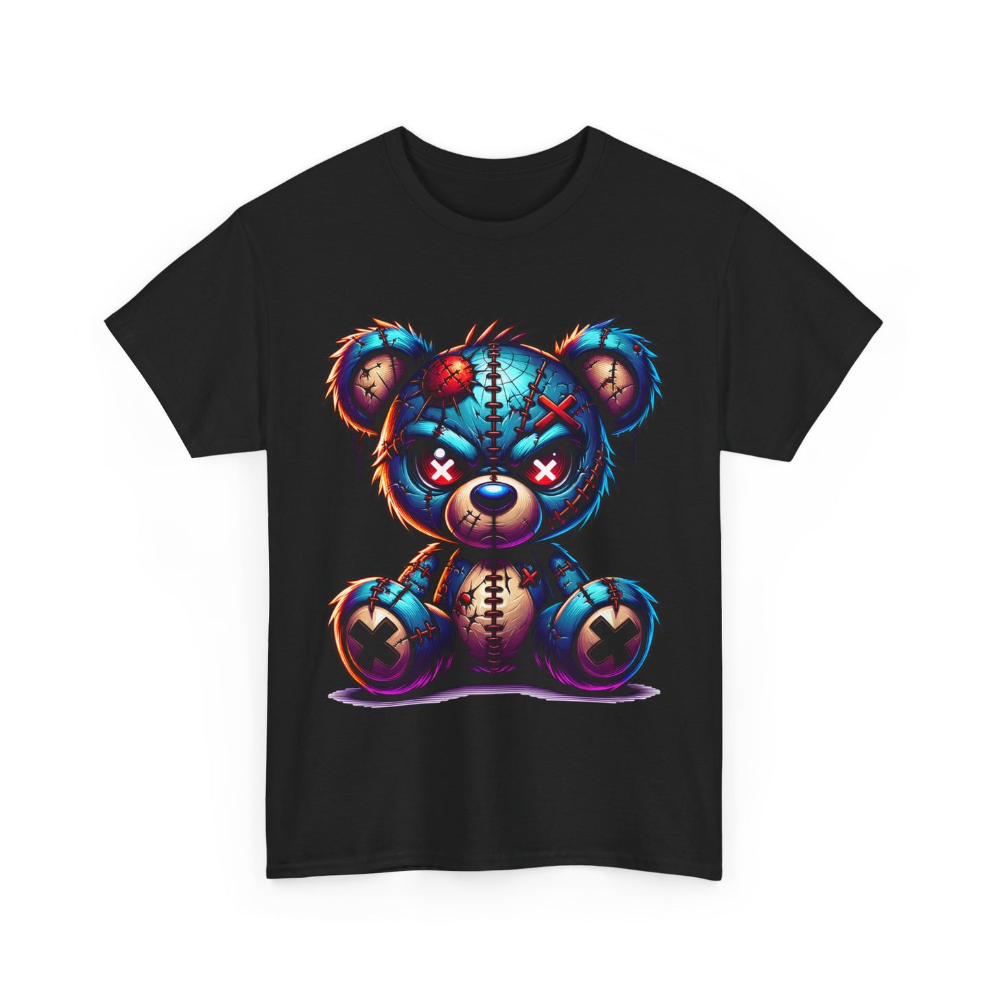 Vibrant Graphic Teddy Bear Unisex Heavy Cotton Tee