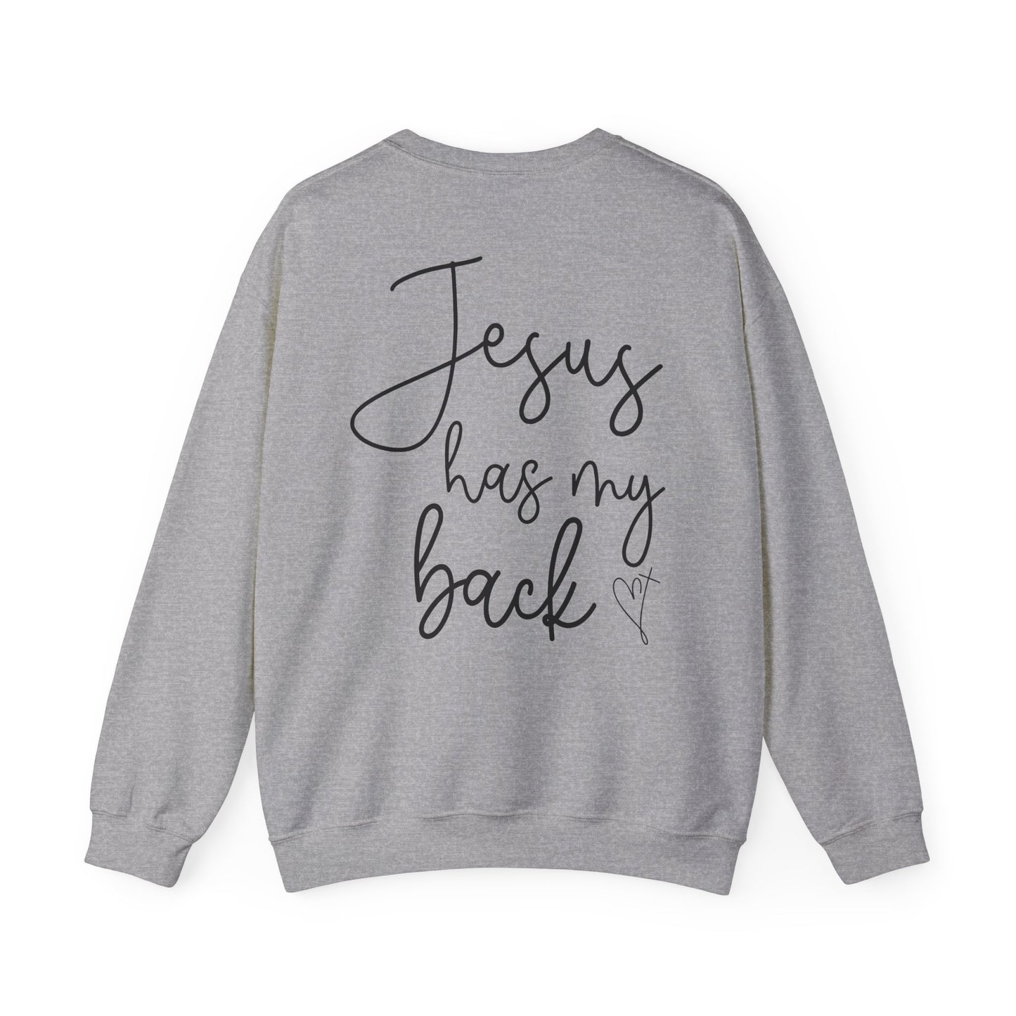Inspirational Jesus Crewneck Sweatshirt - Unisex Heavy Blend™ with Heart Design