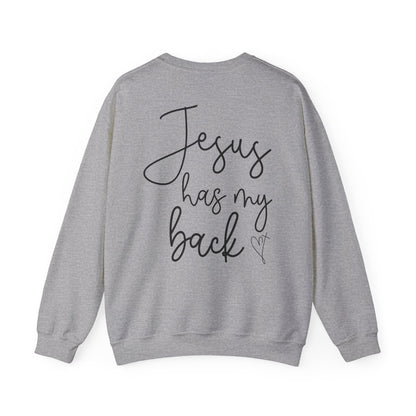 Inspirational Jesus Crewneck Sweatshirt - Unisex Heavy Blend™ with Heart Design
