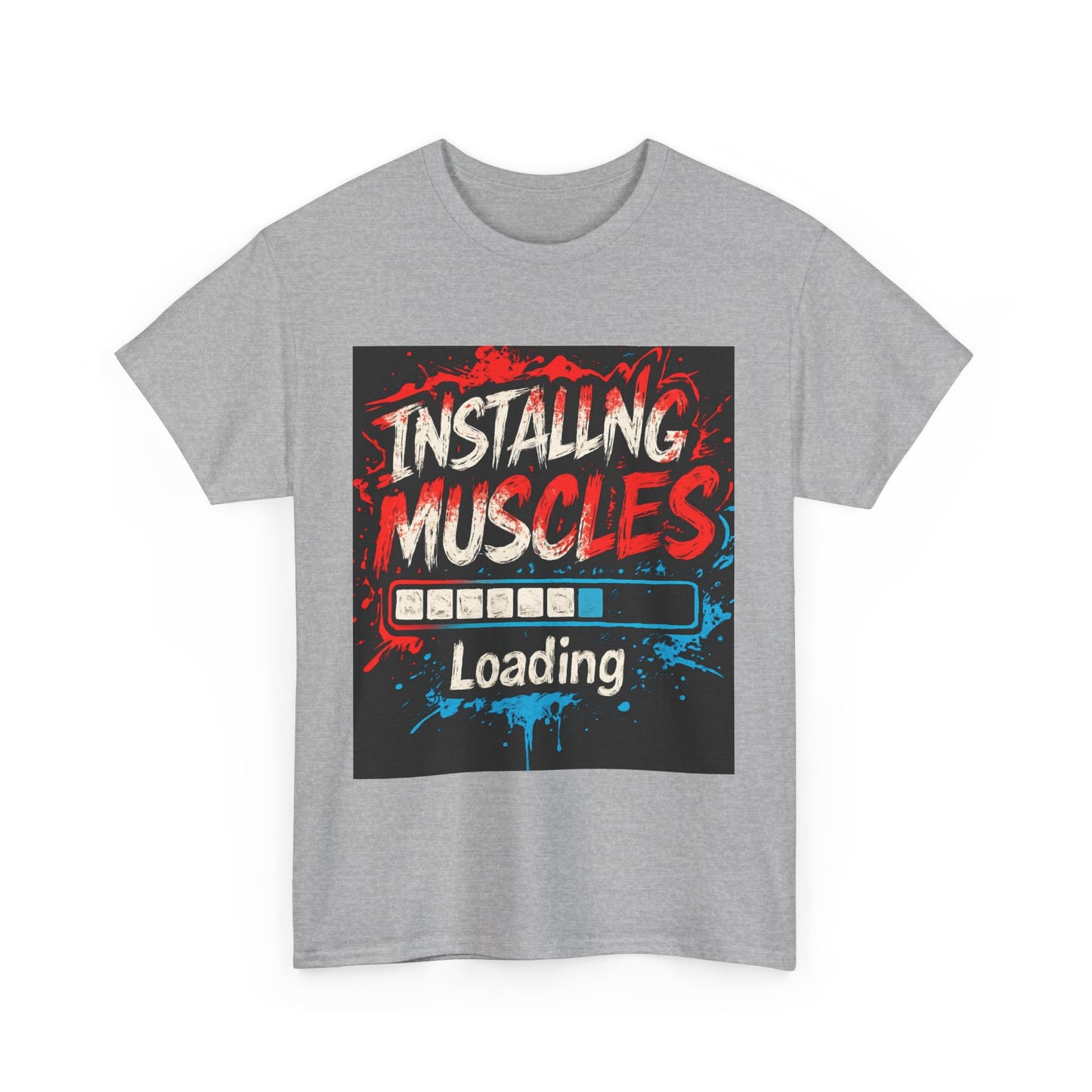Installing Muscles Loading Unisex Heavy Cotton Tee