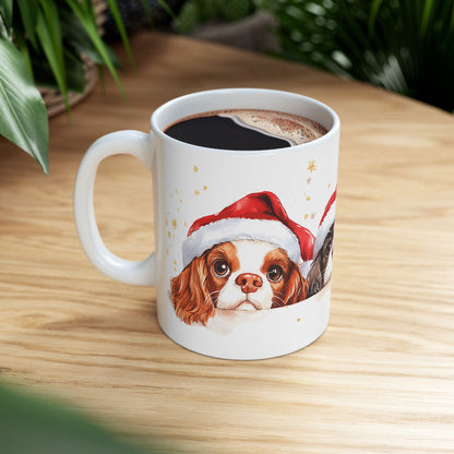 Festive Cavalier King Charles Spaniel Ceramic Mug