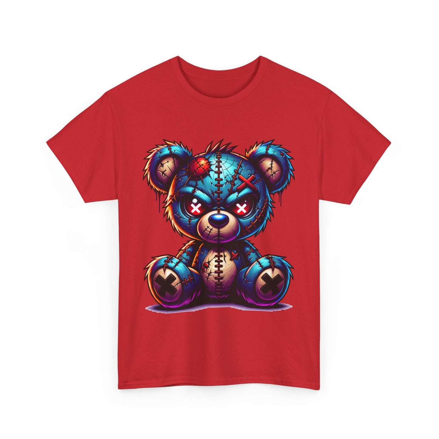Vibrant Graphic Teddy Bear Unisex Heavy Cotton Tee