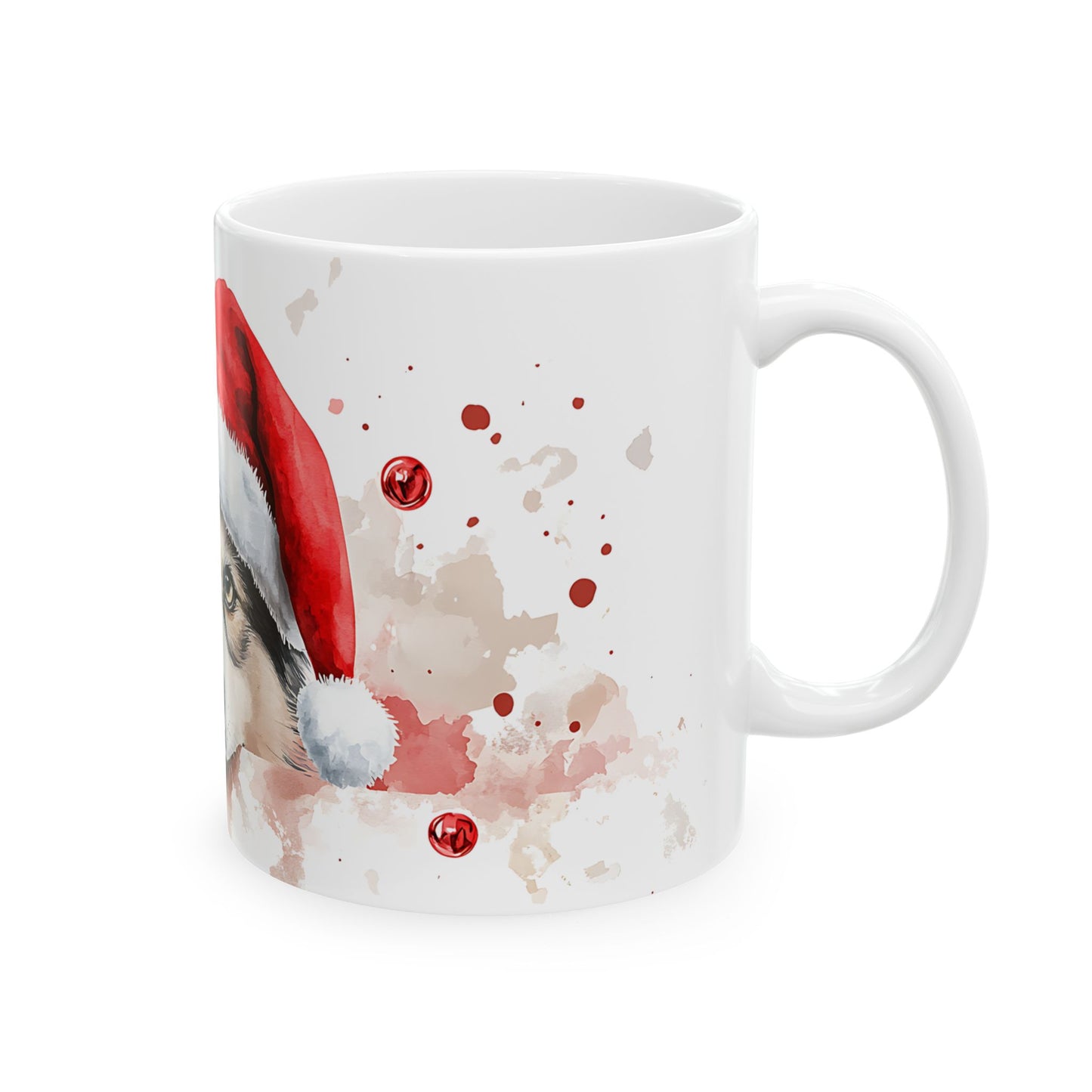 Festive Husky Ceramic Mug