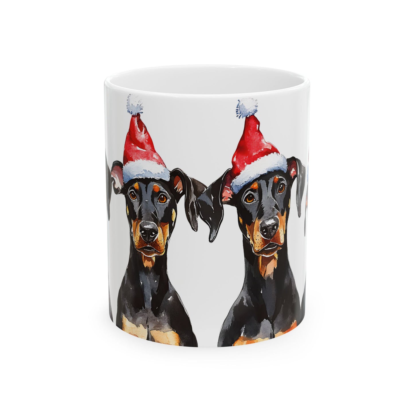 Festive Doberman Ceramic Mug