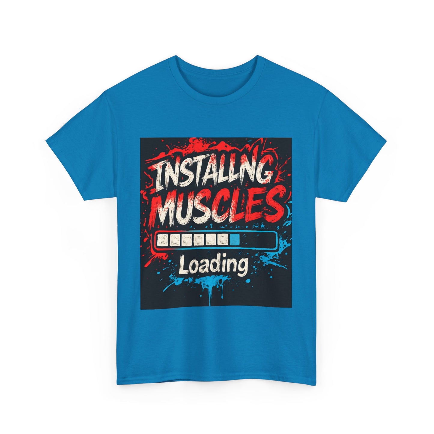 Installing Muscles Loading Unisex Heavy Cotton Tee