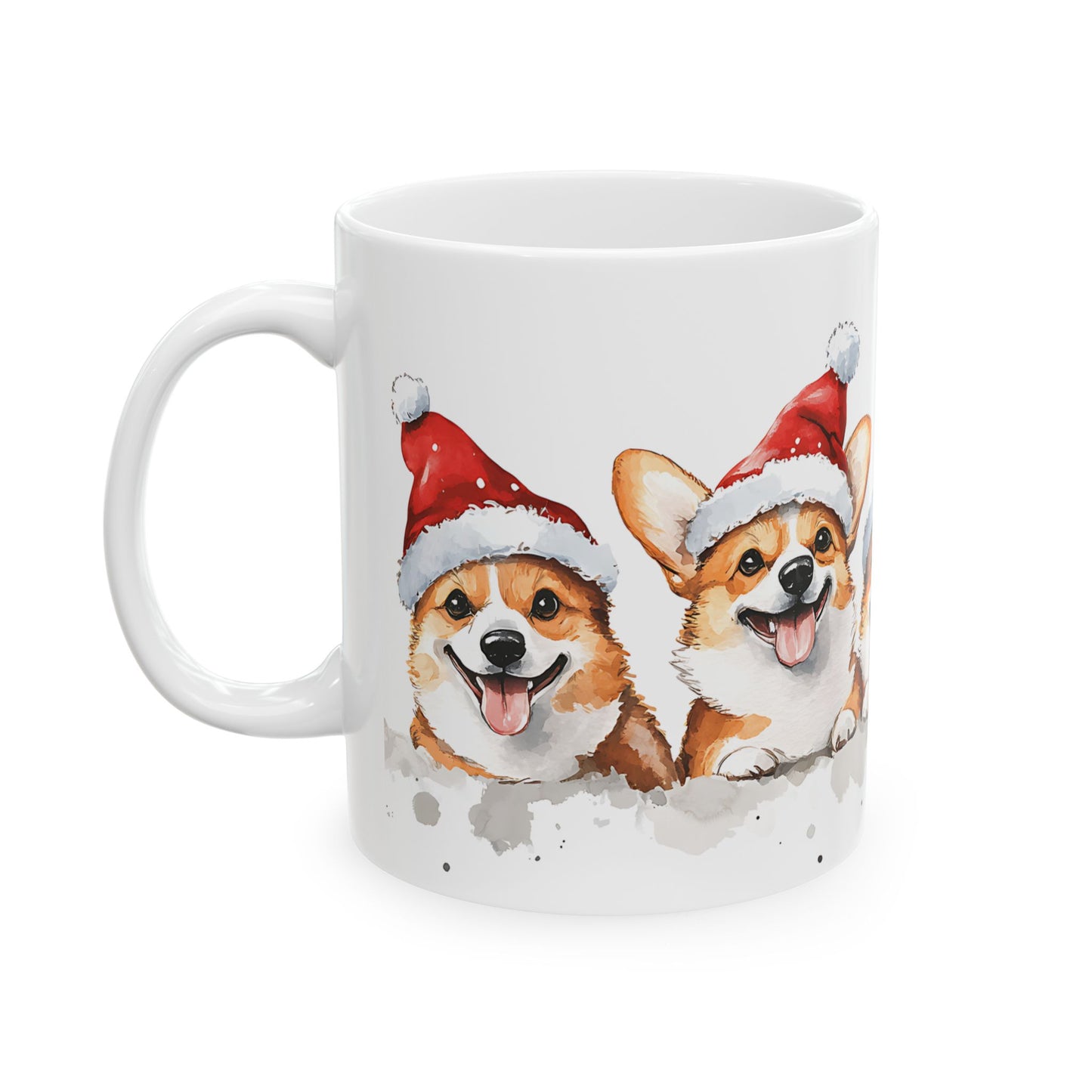 Festive Corgi Ceramic Mug
