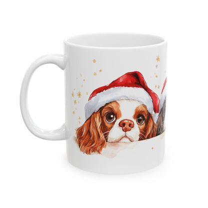 Festive Cavalier King Charles Spaniel Ceramic Mug