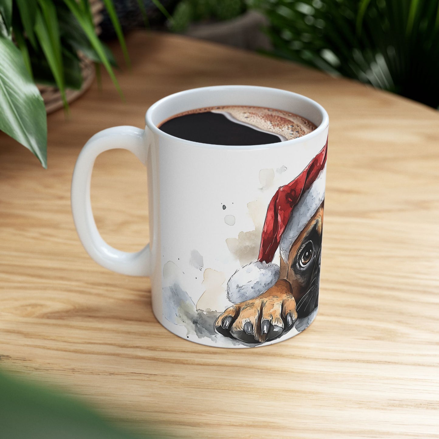 Festive Boxer Ceramic Mug