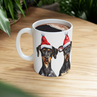 Festive Doberman Ceramic Mug