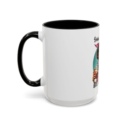 "Shhh... Don't Talk Until My Cup Is Empty" Vintage Style Accent Coffee Mug