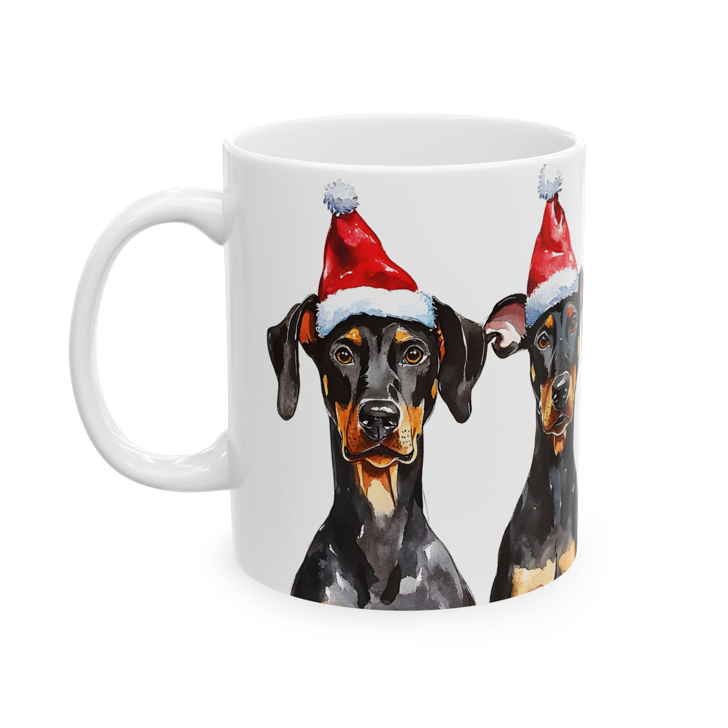 Festive Doberman Ceramic Mug