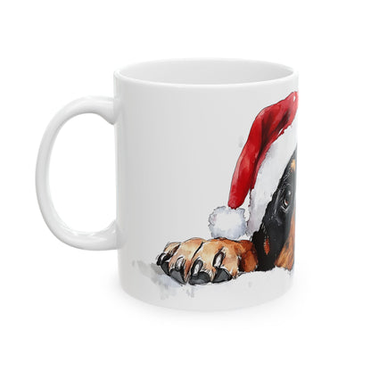 Festive Rottweiler Ceramic Mug
