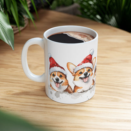 Festive Corgi Ceramic Mug