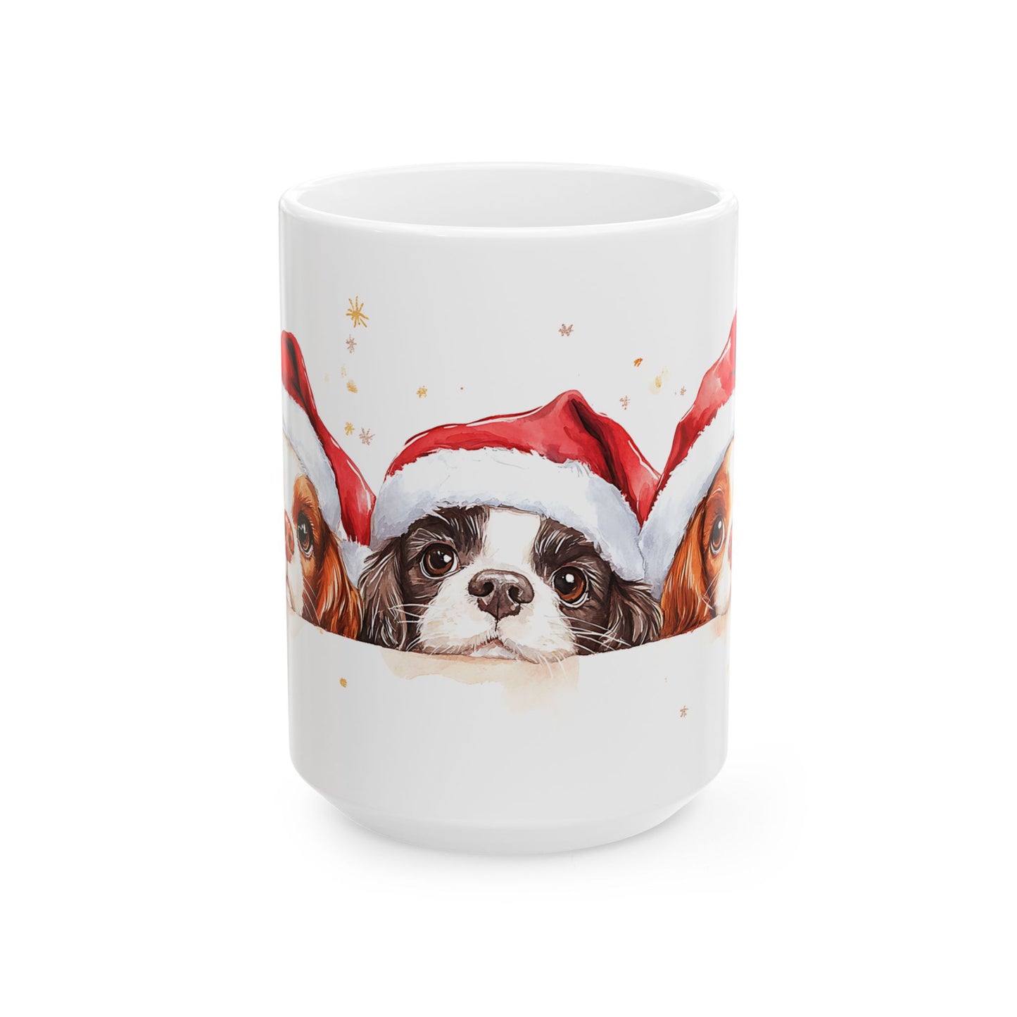 Festive Cavalier King Charles Spaniel Ceramic Mug