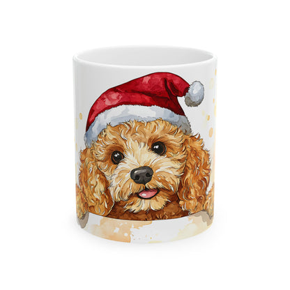 Festive Poodle Ceramic Mug