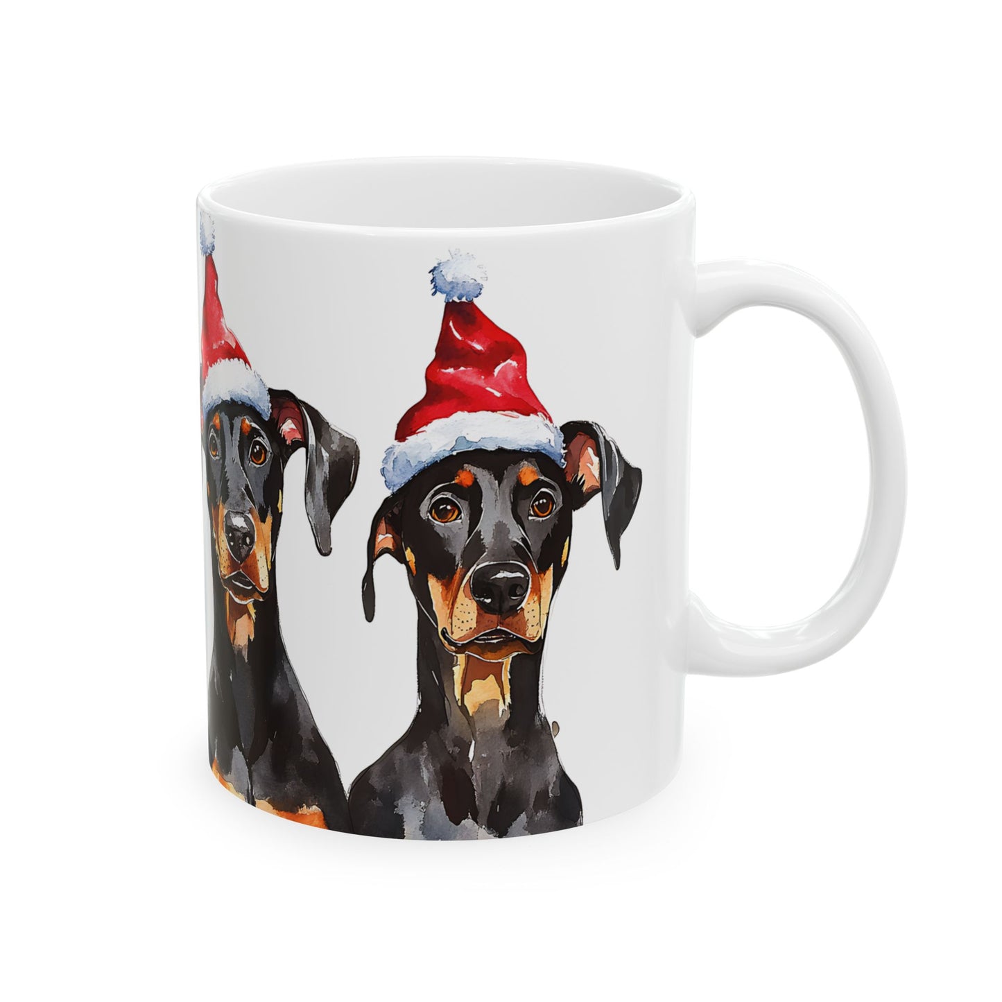 Festive Doberman Ceramic Mug