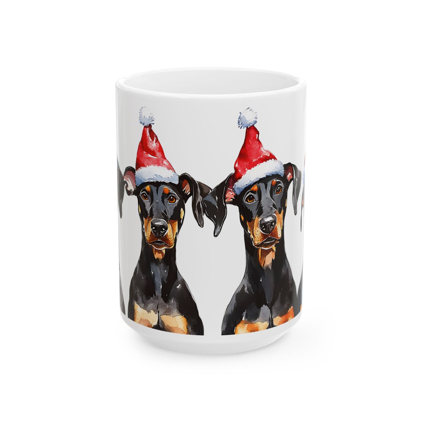 Festive Doberman Ceramic Mug