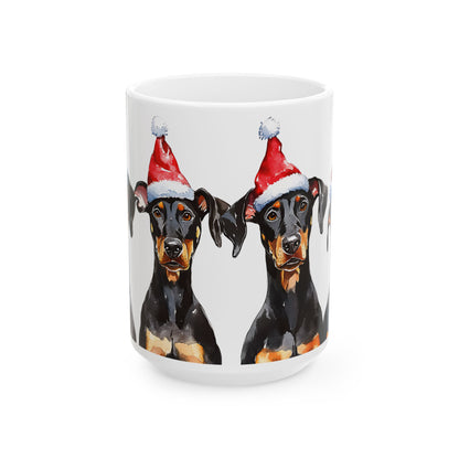 Festive Doberman Ceramic Mug