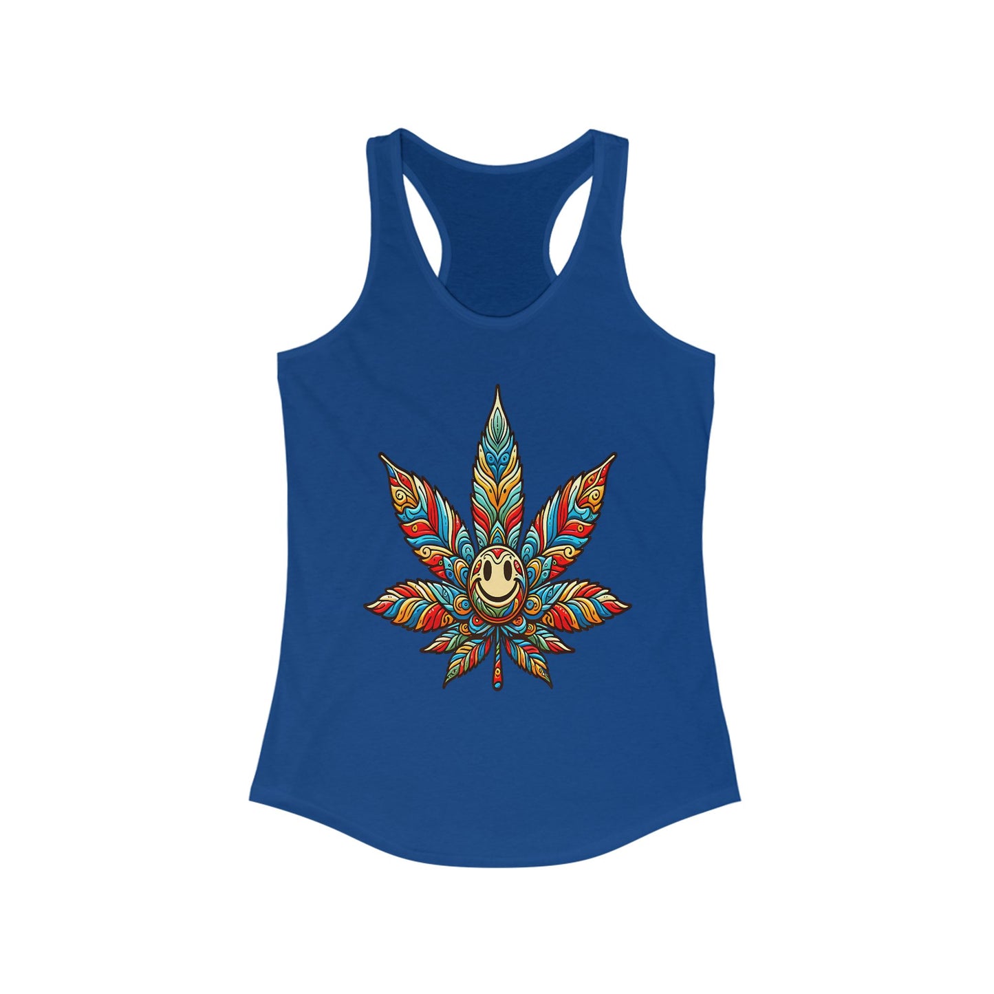 Psychedelic Leaf Women's Racerback Tank Top