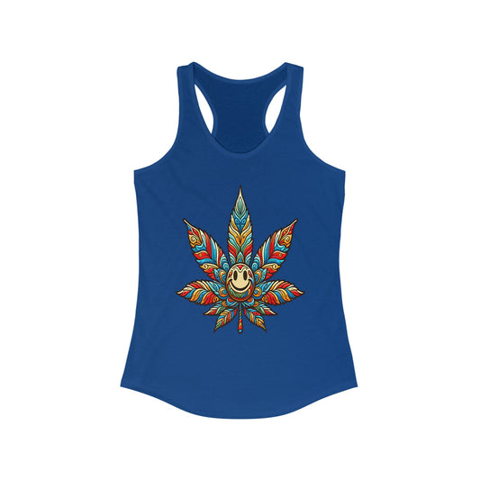 Psychedelic Leaf Women's Racerback Tank Top