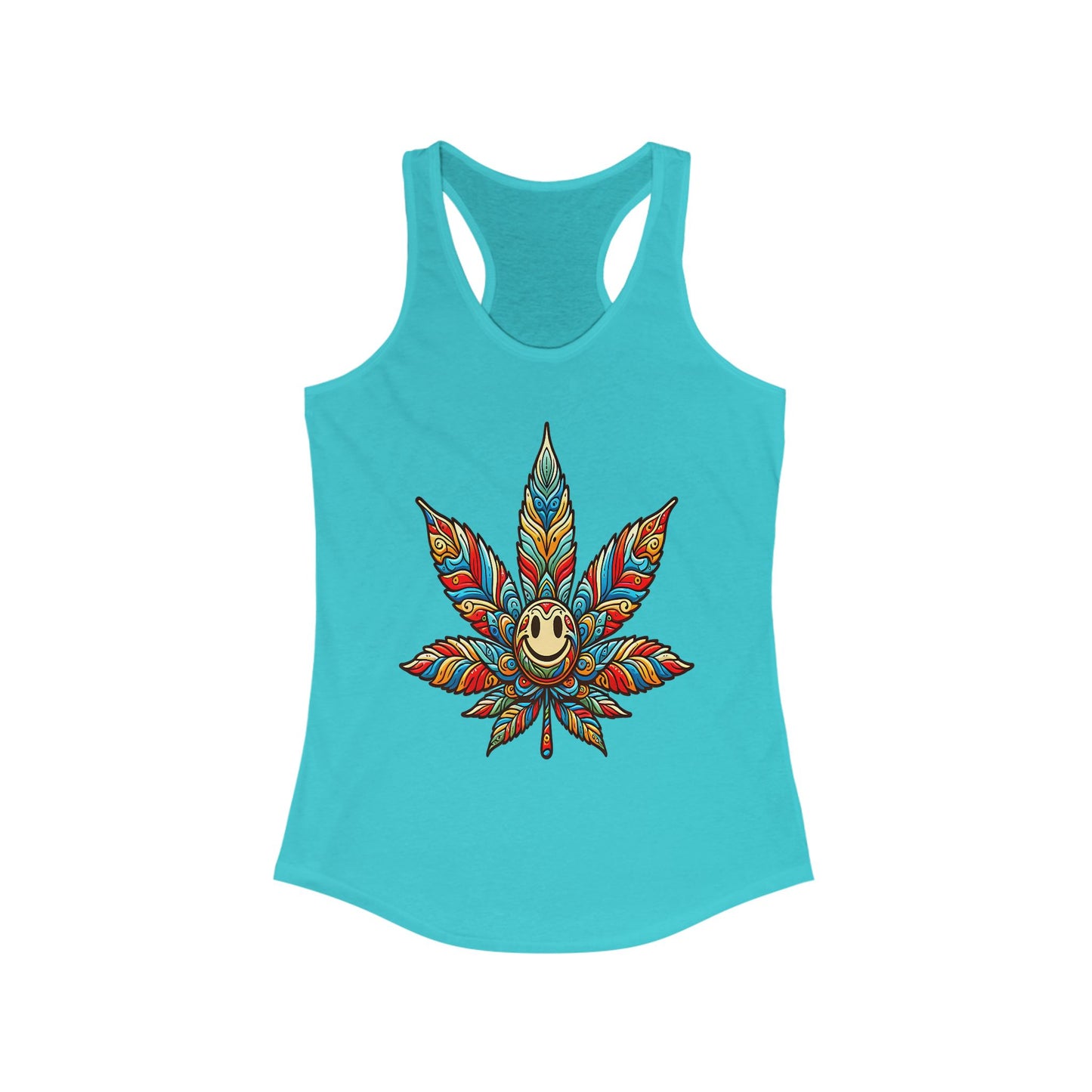 Psychedelic Leaf Women's Racerback Tank Top