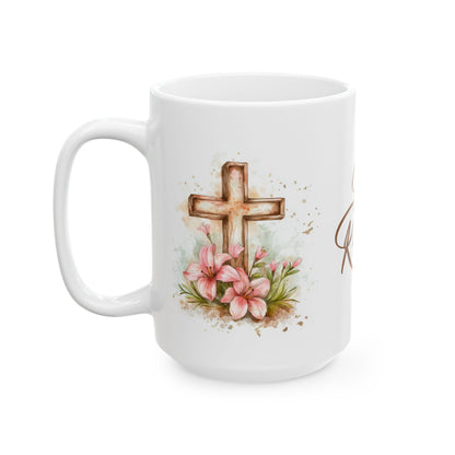 Christian "He is Risen" Ceramic Mug