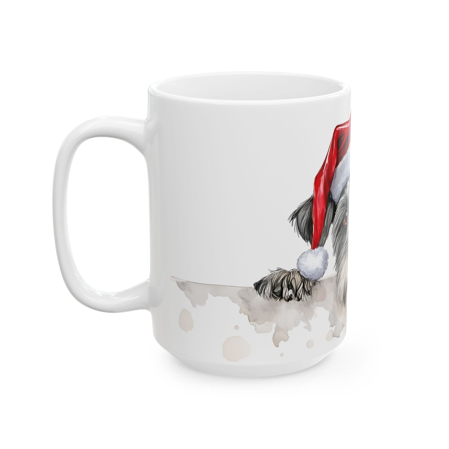 Festive Miniature Schnauzer Ceramic Mug