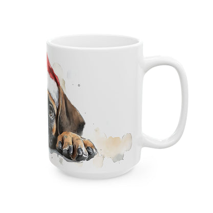 Festive Boxer Ceramic Mug