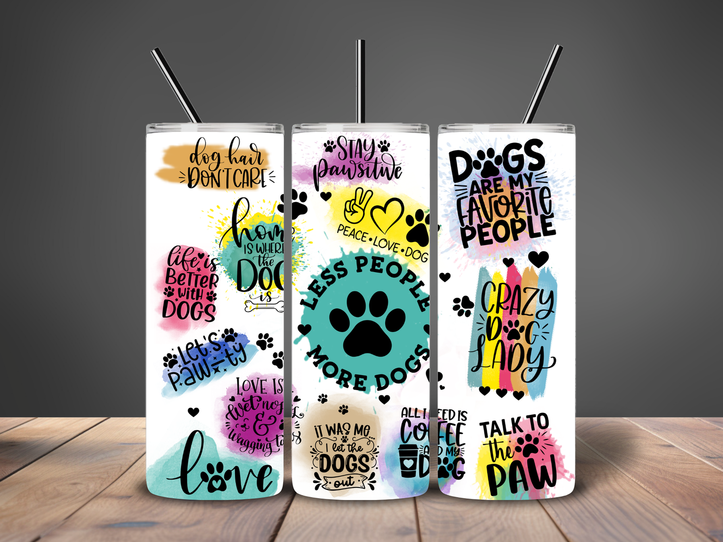 "Dog Lover" Stainless-Steel Tumbler